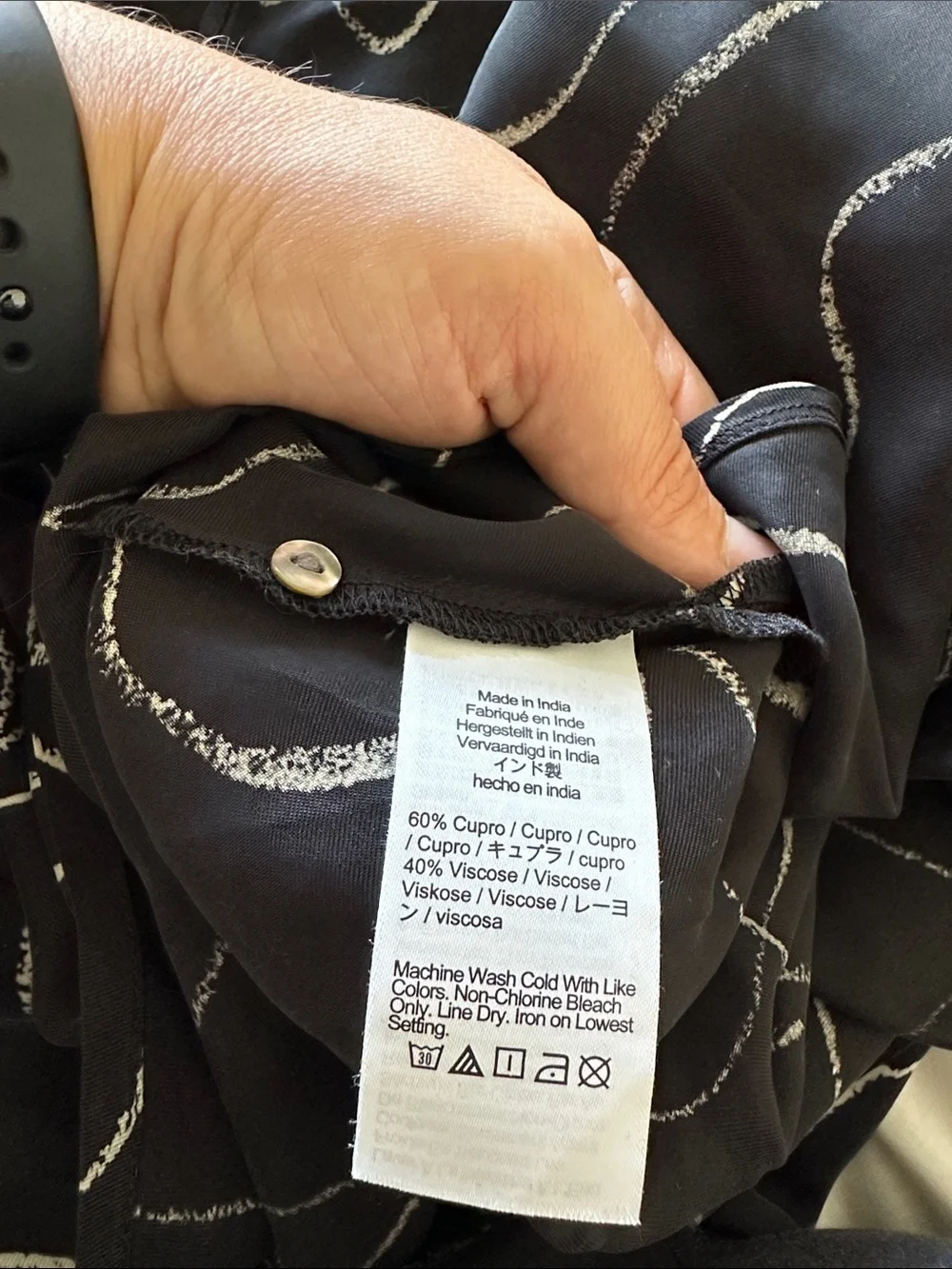 NWT Madewell Marianna Black Floral V-Neck Cupro Blend Maxi Dress #P0925 Sz 16